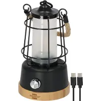 Brennenstuhl 1171800010 CAL 1 AC Lanterne de camping, Lampe de camping 350 lm à batterie 570 g noir, bois