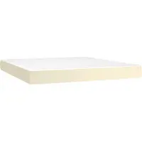 vidaXL Matelas à ressorts ensachés Crème 160x200x20 cm Simili cuir