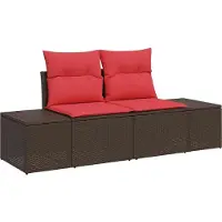 vidaXL Ensemble de canapés de jardin , 6 pièces, couleur marron, en polyrotin