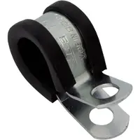 Talamex Colliers de serrage pour tuyaux de gaz P-clips Avec garniture en caoutchouc 4 unités Noir Noir One Size