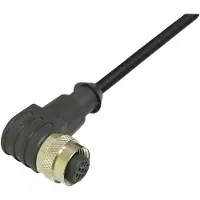 Bkl Electronic 2702014 Câble de raccordement capteurs/actionneurs connecteur femelle M12, coudé 10, Câble + prise électronique, Noir