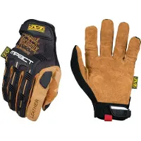 Mechanix Gants Durahide M-Pact, taille M. Velcro, TrekDry, cuir, paume, dent, protection des (M)