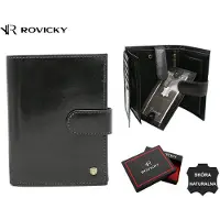 Rovicky Grand portefeuille en cuir pour homme -