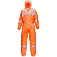 Portwest ST36 Combinaison SMS antistatique VisTex pour produits chimiques Orange Taille L
