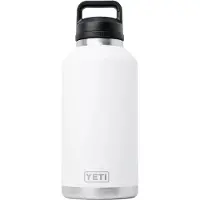 Yeti Rambler Bottle 64oz Chug Cap, White, gourde thermos avec bouchon chug, 1.9L