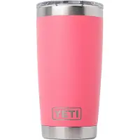 Yeti Rambler Tumbler Cup 20oz Mag Slider Lid, Tropical Pink, tasse thermos avec couvercle, 591 ml