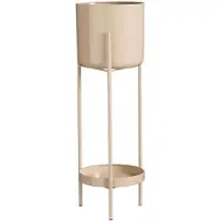 Mica Decorations Colyn Pot de Fleurs sur Pieds ¿ Pot de Fleurs ¿ Pot de Fleur Intérieur ou Extérieur ¿ Support pour Plantes en Fer ¿ Pot Plante H60 x Ø19 cm ¿ Rose