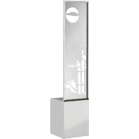 vidaXL Écran de confidentialité de jardin Fretwork Argent 32 x 140 cm