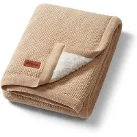 PurePower , couverture en coton avec rembourrage, beige, 75 cm x 100 cm, 1 pièce