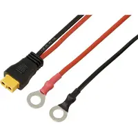 TRU COMPONENTS Ringkabelschuh zum XT60-Anschlusskabel 0,25 m TC-13619316 Schwarz, Rot TRU COMP, Câble + prise électronique, Rouge, Noir