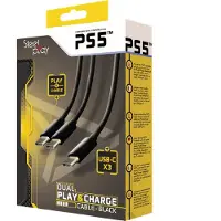 Steelplay Câble double Dual Play et Charge pour Playstation 5 Noir