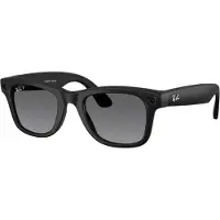 Ray Ban - Lunettes de soleil polarisées connectées - META Wayfarer - Gen 2 Matte Black/Polar Gradient Graphite - Noir