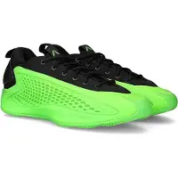Adidas Chaussures de basketball basses 'Slime' Homme Anthony Edwards 1 Lucid Lime/Aurora Ink/Core Black