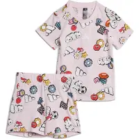 Adidas Seasonal Essentials Fun Tee Set Rose 3-4 Years Enfants