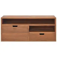 vidaXL Armoire TV 90x30x40 cm en teck massif
