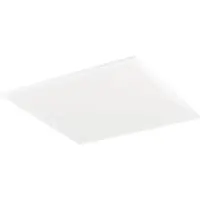 Eglo Panneau LED Moradillo, plafonnier plat, panneau de plafond en métal blanc et plastique, plafonnier blanc chaud, blanc neutre, blanc froid, 40 x 40 cm