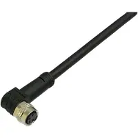 Bkl Electronic 2700010 Câble de raccordement capteurs/actionneurs M8 femelle, coudé 5 m, Câble + prise électronique, Noir