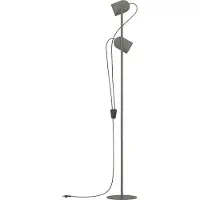 Eglo Lampe sur pied Tilston, lampe de salon, lampadaire avec 2 spots orientables, lampe de lecture en acier vert, douille E14, 142,5 cm