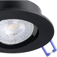 Eglo , lot de 5 spots encastrables Barranco, spot de plafond pivotant, spot encastrable rond sans ampoule, projecteur de plafond, culot GU10, diamètre 9 cm