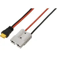 TRU COMPONENTS 50 A Akkuanschluss an XT60-Kabel 0,5 m TC-13619308 Schwarz, Rot, Câble + prise électronique, Rouge, Noir