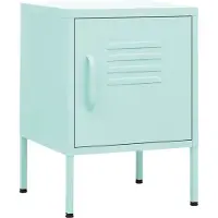 vidaXL Table de chevet Vert menthe 35x35x51 cm Acier
