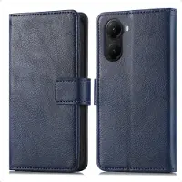 IMoshion Étui de télephone portefeuille de luxe pour Xiaomi Poco X7 Pro - Bleu foncé