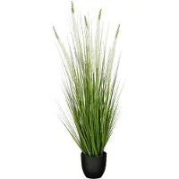 Mica Decorations Eremurus ¿ Gazon Artificiel en Pot ¿ Fausse Plante Interieur ¿ Plantes Artificielles Interieur ¿ H110 x Ø35 cm ¿ Vert, Blanc