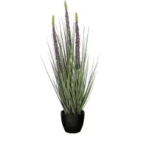 Mica Decorations Eremurus ¿ Gazon Artificiel en Pot ¿ Fausse Plante Interieur ¿ Plantes Artificielles Interieur ¿ H80 x Ø25 cm ¿ Vert, Violet
