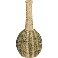 Mica Decorations Vase Decoratif - Vase Fleur 56 x Ø25 cm - Decoration Salon pour Interieur - Papier, Fer - Jaune Clair, Vert