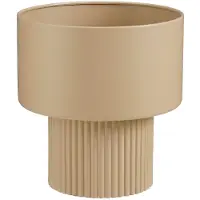 Mica Decorations Lux Pot de Fleur Interieur ¿ Pot Plante pour Fleurs et Plantes Intérieur ¿ H33 x Ø31,5 cm ¿ Métal ¿ Marron Clair