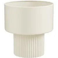 Mica Decorations Lux Pot de Fleur Interieur ¿ Pot Plante pour Fleurs et Plantes Intérieur ¿ H33 x Ø31,5 cm ¿ Métal ¿ Blanc Cassé