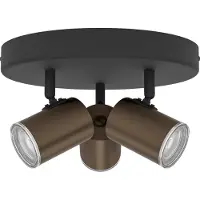 Eglo Salle de bain à projecteur en surface Consuma 1 3x GU10 - noir avec bronze