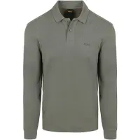 BOSS Polo Petempestolong Manches Longues Vert