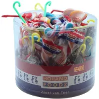 Holland Foodz Sucettes Twistzzz 50 Pièces Bonbons Lollipops Saveurs Variées 1000g