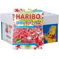 Haribo Balla Red F!Zz Bonbons Acidulés Pétillants, 28 Sachets De 70g, Total 1960g, Friandises Gélifiées Fruitée, Snack Sucré Parfait