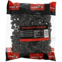 Venco Mentholkruisdrop Bonbons Au Réglisse Mentholée, Saveur Fraîche Et Intense, 1000 G