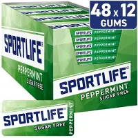 Sportlife Peppermint Bonbons Menthe Fraîche 48x18g - 864g Total, Fraîcheur Intense, Sans Sucre, Idéal Sport Et Quotidien