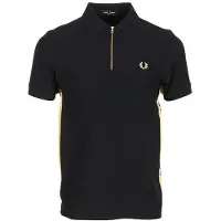 Fred perry pour homme. M2443 Polo à rayures noir (M), Casuel, Coton, Manche courte