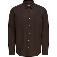 Only & Sons Chemise 'ONSCAIDEN' marron