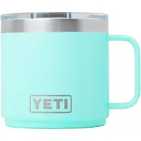 Yeti Rambler Stackable Mug 2.0 14oz Mag Slider Lid, Seafoam, mug thermos empilable avec couvercle, 414 ml