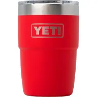 Yeti Rambler Stackable Cup 8oz Mag Slider Lid, Rescue Red, tasse thermos empilable avec couvercle, 237 ml