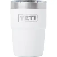 Yeti Rambler Stackable Cup 8oz Mag Slider Lid, White, tasse thermos empilable avec couvercle, 237 ml