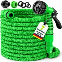 Tresko Tuyau d'arrosage flexible, tuyau d'eau extensible, tuyau flexible, 15 m