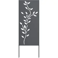 vidaXL Toile pare-vue jardin Floral Anthracite 50 x 140 cm