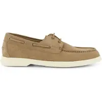 BOSS Chaussures bateau en daim avec semelle contrastante