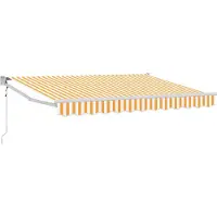 vidaXL Store extensible jaune et blanc 2,5 x 2 m