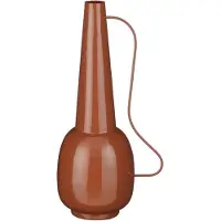 Mica Decorations Tosno Vase Decoratif - Pot de Fleur Interieur 24 x 20 x 43 cm - Decoration Maison - Fer, MDF, Velours - Marron