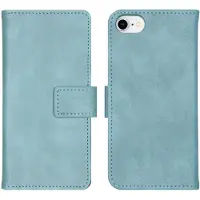 IMoshion Étui de télephone portefeuille de luxe Apple iPhone SE (2022 / 2020) / 8 / 7 / 6(s) - Bleu clair