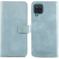 IMoshion Étui de télephone portefeuille de luxe Samsung Galaxy A12 - Bleu clair
