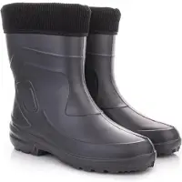 Lemigo Femmes, Bottes, Jessy bottes en caoutchouc légères pour femmes EVA (Carbone, 42 EU), Noir, (42)